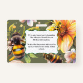 Girl Boy Child Photo Name School ID Card Custom バッジ (裏面)