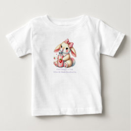 Girl Bunny Christian Baby T-Shirt ベビーTシャツ