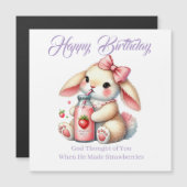 Girl Bunny Christian Greeting Card (正面/裏面)