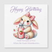 Girl Bunny Christian Greeting Card (正面)