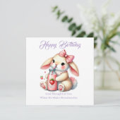 Girl Bunny Christian Greeting Card カード (スタンド正面)