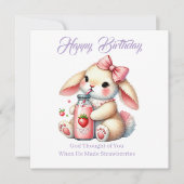 Girl Bunny Christian Greeting Card カード (正面)