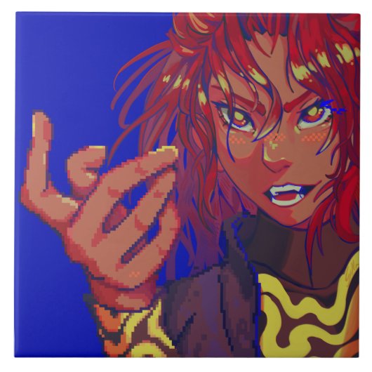 Girl changing pixelart タイル (正面)