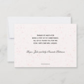 Girl Christening Pink Watercolor  サンキューカード (裏面)