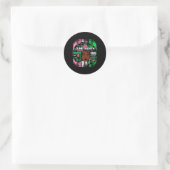 Girl Cute Aka Junefuth Tee Black History America ラウンドシール (バッグ)