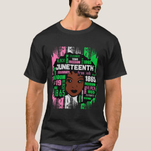 Girl Cute Aka Junefuth Tee Black History America Tシャツ