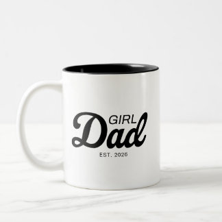 Girl Dad Est. 20XX 父の日ギフト 旦那さんへのプレゼント ツートーンマグカップ