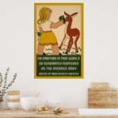 Girl Deer Nutrition 1938 WPAポスター ポスター (Kitchen)