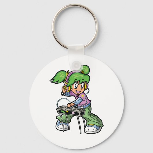 Girl DJ キーホルダー (正面)