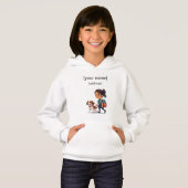 Girl & Dog Hoodie – Custom Name (正面フル)