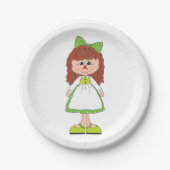 Girl Doll Paper Plates ペーパープレート (正面)