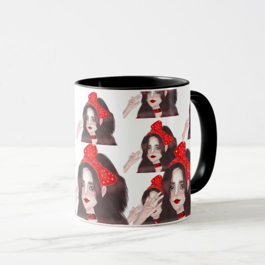  Girl Drawing マグカップ (正面右)