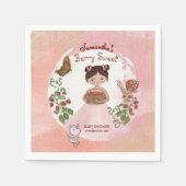 Girl & Duckling 'Berry Sweet' Party Paper Napkin スタンダードカクテルナプキン (正面)