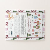 Girl Elf | Kids Christmas Elf Goodbye Letter ジグソーパズル (横)