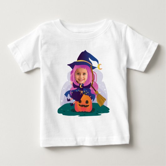 Girl Face Personalized ベビーTシャツ (正面)