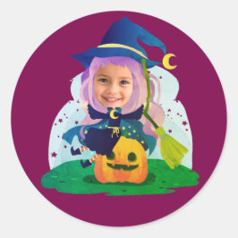 Girl Face Personalized ラウンドシール