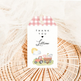 Girl Farm Animalsありがとう ギフトタグ