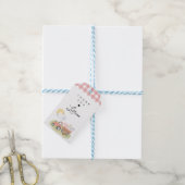 Girl Farm Animalsありがとう ギフトタグ (より糸付き)