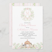 Girl Farm Baby shower invitation 招待状 (正面/裏面)