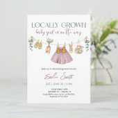  Girl Farmer's Market baby shower  招待状 (スタンド正面)