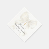 Girl First Holy Communion Bow Napkins スタンダードカクテルナプキン (角)
