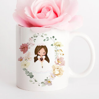 Girl First Holy Communion Ceramic Coffee Mug コーヒーマグカップ