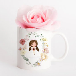 Girl First Holy Communion Ceramic Coffee Mug コーヒーマグカップ