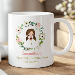 Girl First Holy Communion Favor Keepsake Religious コーヒーマグカップ