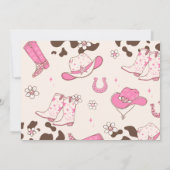 Girl First Rodeo 1st誕生日パーティー写真 招待状 (裏面)