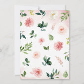 Girl Floral Woodland Baby Shower 招待状 (裏面)