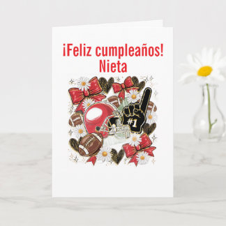 girl football Folded Greeting Card カード