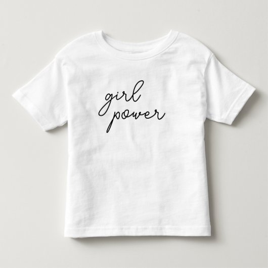 Girl Gang | かわいい女の子の力 現代的な引用デザイン トドラーTシャツ (正面)