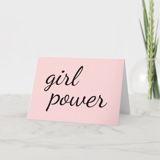 Girl Gang Pink Feminist Empowerment Design カード (正面)