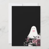 Girl Ghost Little Boo Floral Gothic Baby Shower 招待状 (裏面)