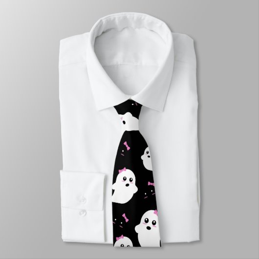 Girl Ghost Pattern ネクタイ (タイ)