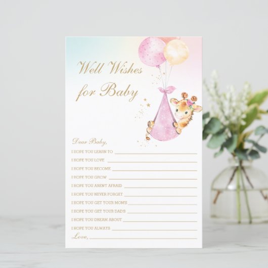 Girl Giraffeが赤ちゃんのシャワー活動を望む (スタンド正面)