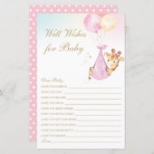 Girl Giraffeが赤ちゃんのシャワー活動を望む (正面/裏面)