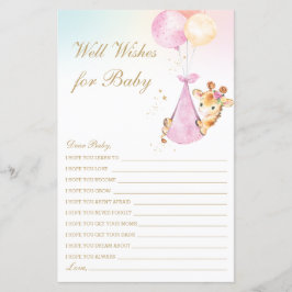 Girl Giraffeが赤ちゃんのシャワー活動を望む