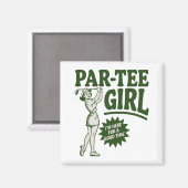 Girl Golfer Funny Par Tee Girl For Golf Lovers マグネット (正面/裏面)