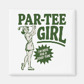Girl Golfer Funny Par Tee Girl For Golf Lovers マグネット (正面)