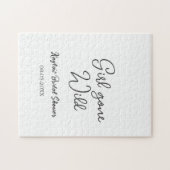Girl gone wild bridal shower name date simple mini ジグソーパズル (横)