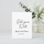 Girl gone wild bridal shower name date simple mini ポストカード (スタンド正面)