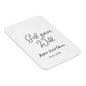 Girl gone wild bridal shower name date simple mini マグネット (右側)