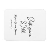 Girl gone wild bridal shower name date simple mini マグネット (横)