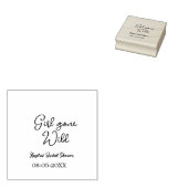 Girl gone wild bridal shower name date simple mini ラバースタンプ (押印)