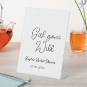 Girl gone wild bridal shower name date simple mini 台座サイン (インサイチュ)