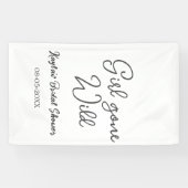 Girl gone wild bridal shower name date simple mini 横断幕 (横)