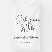 Girl gone wild bridal shower name date simple mini 横断幕 (縦)