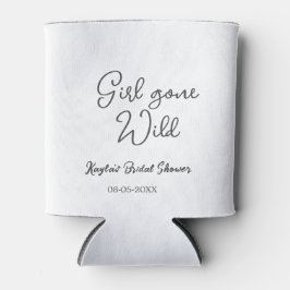 Girl gone wild bridal shower name date simple mini 缶クーラー