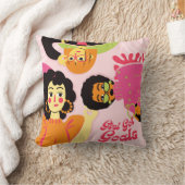 Girl Got Goals Pillow – Motivational Home Accent クッション (ブランケット)